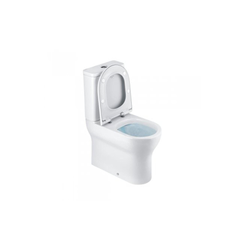 Sanindusa Winner ensemble WC - 36.6x64.6x87.7cm - sur pied - surélevé 6cm - sans bride - réservoir monobloc - fermeture amortie - céramique - blanc brillant SW1030605