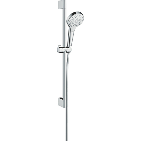 Hansgrohe Croma select s Multi glijstangset - met Croma - select S Multi - handdouche - ecosmart - 65cm - met isiflex B - doucheslang - 160cm wit/chroom - wit chroom 0605495