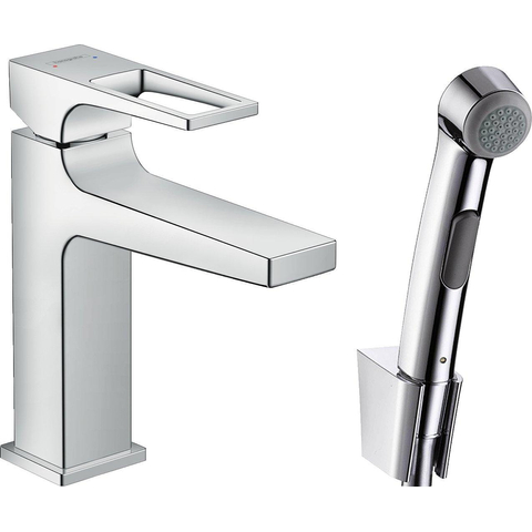 Hansgrohe Metropol Wastafelkraan - met 1jet - handdouche - hoogglans chroom SW99848