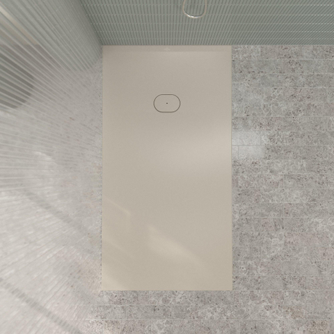 Villeroy & Boch Ecora douchebak - 170x90x4.5cm - afvoer korte zijde - almond (beige) SW1558956