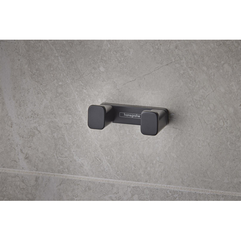 Hansgrohe AddStoris Q handdoekhaak dubbel - mat zwart SW651196