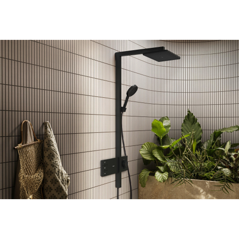 Hansgrohe Raindance alive Showerpipe - 210/340 2jet - ecosmart - thermostatische m.zwart - thermostaat - mat zwart SW1387967