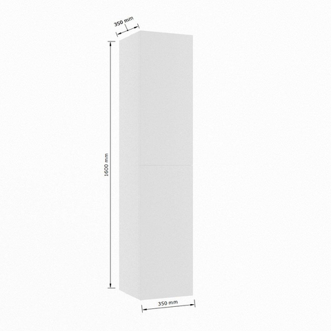Mondiaz BEAM Armoire colonne - 35x160cm - 2 portes - Anthracite SW961729