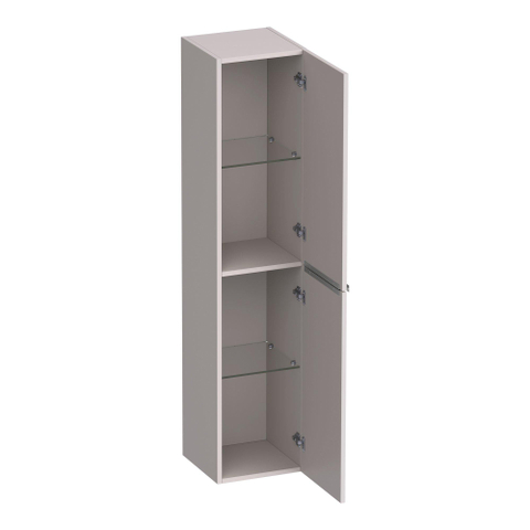 BRAUER Elevate badkamerkast - 160x35x35cm - excl. opleggrepen - 2 deuren - links- of rechtsdraaiend - mat zand met grepen SHOWROOMMODEL SHOW26800