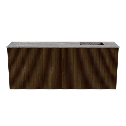 Mondiaz JOYA-DLUX 100cm toiletmeubel - kleur Walnut - Wastafel FAYE positie Rechts 1 kraangat kleur Oza. SW1424583