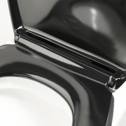 Tiger Toiletbril Ventura Softclose Duroplast Zwart 37.5x4.5x45cm CO251490746
