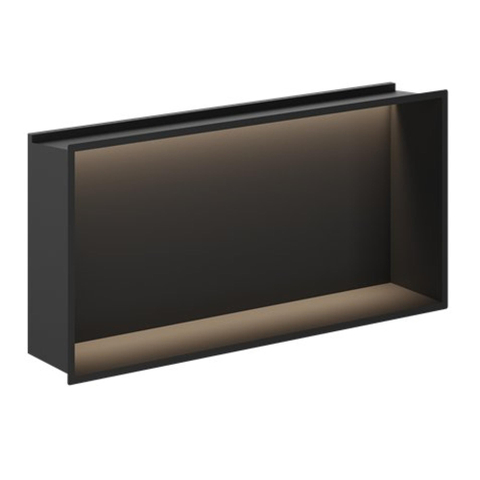 Crosswater Nissen - 610 x - 305mm - met LED Lichtstrip - mat zwart SW1176262