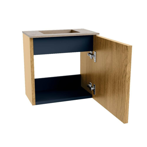Mondiaz JOYA-DLUX 40cm meuble de toilette - couleur Chêne - Vasque FAYE position Milieu Sans trou de robinet couleur Arena. SW1423836
