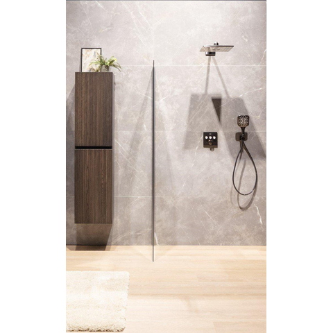 Saniclass Holz Base Hoge Kast - 160cm - 2 deuren - greeploos - donker eiken SHOWROOMMODEL SHOW26441