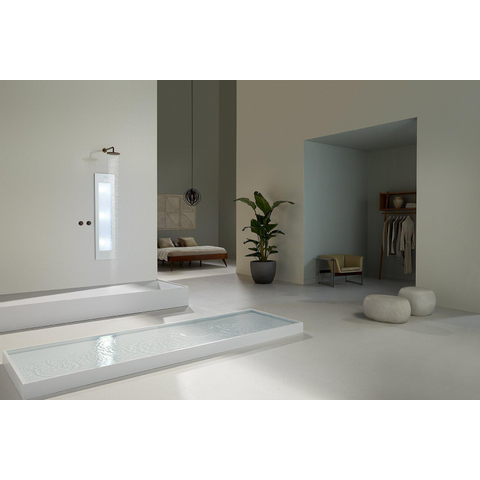 Sunshower Round Medium Plus infrarood + lumière UV en saillie incl. support mural 140x33x12cm White SW769458