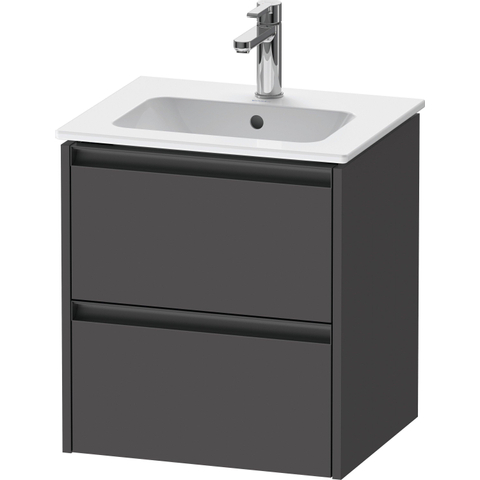 Duravit Ketho.2 Wastafelonderkast - 51x42x54.9cm geschikt - voor 1 waskom - spaanplaat - grafiet mat SW772996