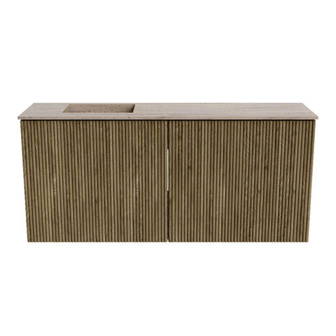 Mondiaz JOYA-DLUX 90cm toiletmeubel - kleur Dusk - Wastafel FAYE positie Links Zonder kraangat kleur Saba. SW1426063