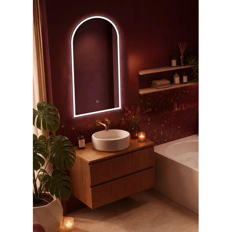 Arcqua Cove spiegel - 40x80cm - met led verlichting - met verwarming SW1601596