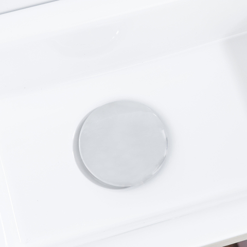 QeramiQ Fuente pack lave-mains – 37,5 x 18,5 x 9 cm – céramique blanc mat – perçage à droite – robinet chromé SW1232721