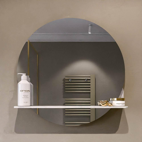 Mondiaz SPOT miroir – Ø 60 cm – avec tablette – Opalo (marbre blanc) SW1235653