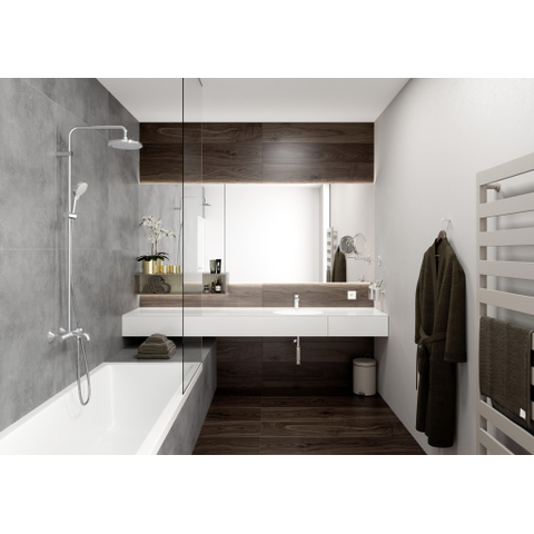 Hansgrohe Vernis Blend 1-gats wastafelkraan - 100 met waste - voorsprong 10.8cm - mat zwart SW651455