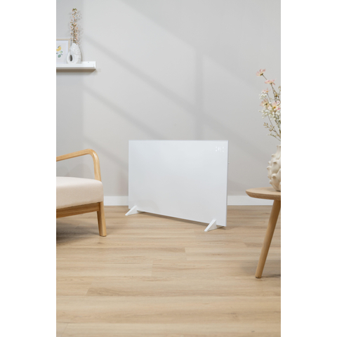 Eurom Mon Soleil Panneau infrarouge - 103.7x63.8cm - IP24 - 600watt - wifi - sol/mur - Horizontal / Vertical - métal blanc mat SW999857