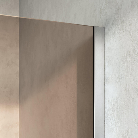 BRAUER Orion Paroi de douche à l'italienne - 100x200cm - verre bronze - traitement du verre - PVD - acier inox brossé SW1476030