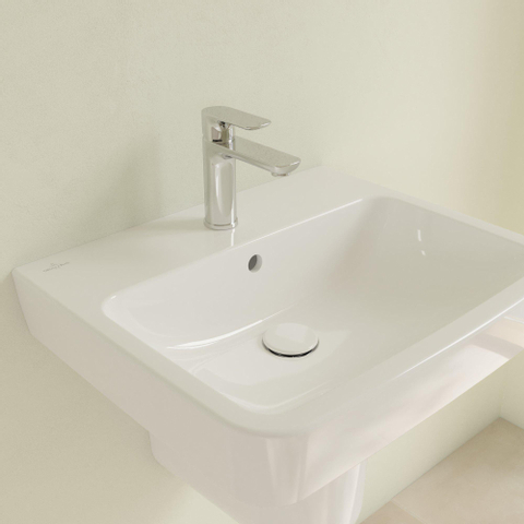 Villeroy & Boch O.novo wastafel - 55x46cm - met overloop - 1 kraangat - White Alpine (glans wit) SW448415