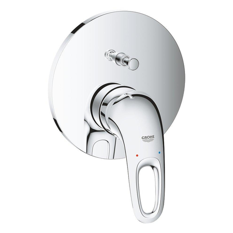 Grohe Eurostyle New Afbouwdeel - voor inbouw badkraan - met omstel - met open greep - chroom SW236943