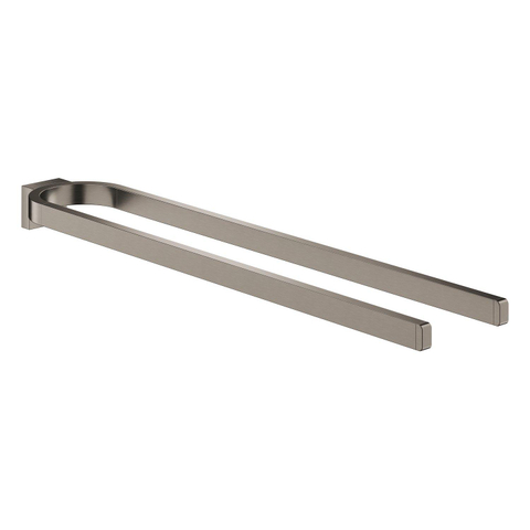 Grohe Selection Handdoekhouder - 36cm - dubbel - niet draaibaar - brushed hard graphite (antraciet) SW444389