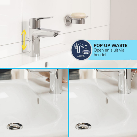 Grohe Start QuickFix Wastafelmengkraan - opbouw - 12.1cm uitloop - M-size - matte black (mat zwart) SW1126717