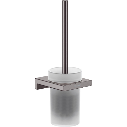 Hansgrohe AddStoris Q Closetborstelgarnituur - wandmontage - geborsteld zwart chroom (antraciet) SW651127