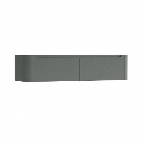 H&R badmeubelen Juice Wastafelonderkast - 180x45x40cm - afgeronde hoeken - 2 lades - geïntegreerde greep - petrol mat SW867589