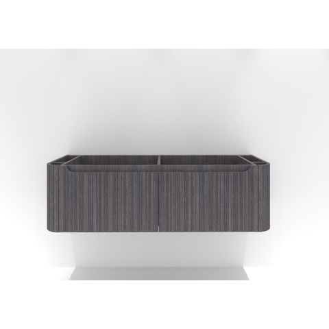 H&R badmeubelen Juice Wastafelonderkast - 140x45x40cm - afgeronde hoeken - 3D-front - 2 lades - geïntegreerde greep - wenge SW867727