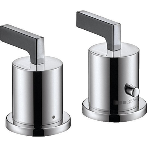 AXOR Citterio set de finition pour mitigeur thermostatique de bord de baignoire 2 trous avec poignées droites 0450279