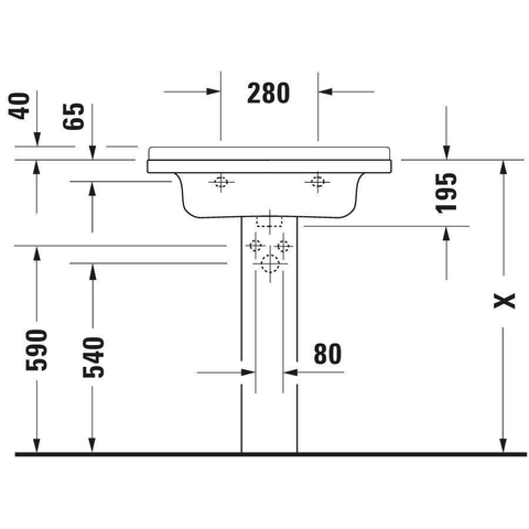 Duravit Starck 3 Philippe Starck - 3 meubelwastafel - 70x49cm - wit 0316466