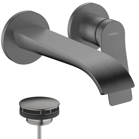 Hansgrohe VIVENIS Wastafelmengkraan - inbouw - voorsprong 19.2cm - zwart chroom SW1387983