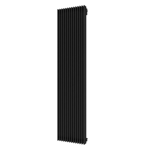 Plieger Antika Retto designradiator verticaal middenaansluiting 1800x415mm 1556W zwart grafiet (black graphite) 7253243