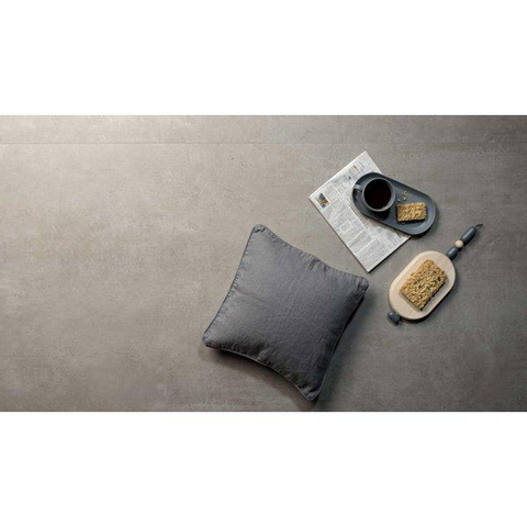 ÉCHANTILLON Ceralto Merano Raw Carrelage sol et mur 100x100cm 6mm rectifié R10 grès cérame Grey SW976452