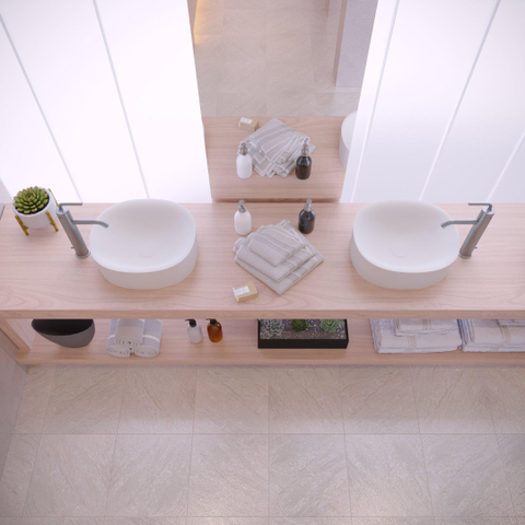 Ideavit Solidcliff-40 Vasque à poser Ovale 40x35x12,5cm Solid Surface Blanc mat SW303627