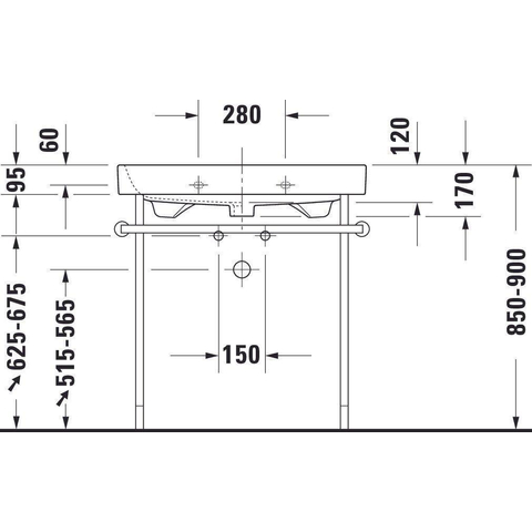 Duravit Happy D.2 Meubelwastafel - 80x50.5cm - met 1 kraangat - met overloop - wit SW54304