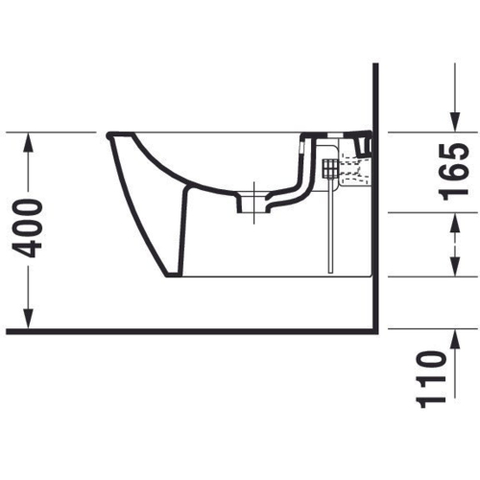 Duravit Darling New Wandbidet - 54x36cm - glans wit SW54075