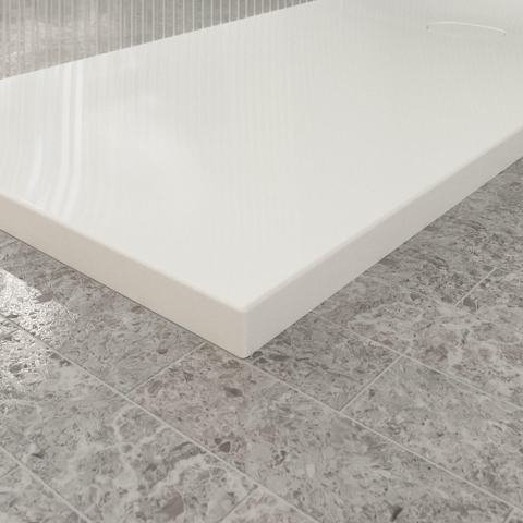 Villeroy & Boch Ecora douchebak - 160x80x4.5cm - afvoer korte zijde - white alpine (wit) SW1558923