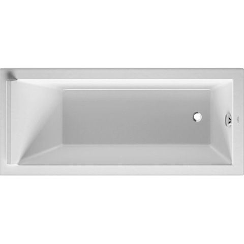 Duravit Starck Kunststof bad acryl rechthoekig - 170x75x46cm - zonder poten - voor inbouw of ommanteling - glans wit 0297573