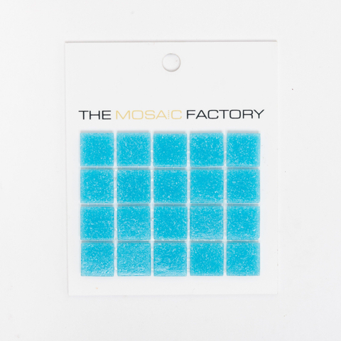 ÉCHANTILLON The Mosaic Factory Amsterdam carreau mosaïque 2x2x0.4cm pour mur et sol pour intérieur et extérieur carré Verre Bleu SW861829