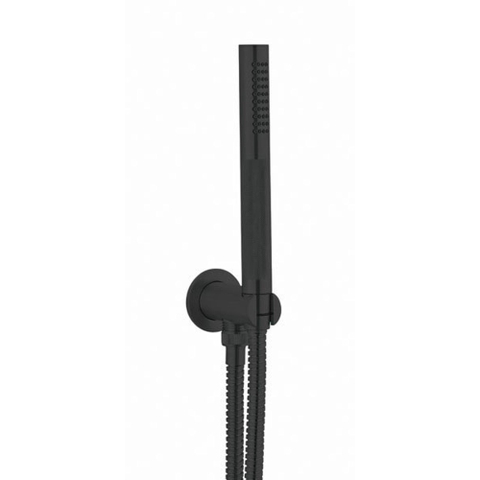 Crosswater Union Handdoucheset - muuruitlaat - gecoat zwart mat SW968294