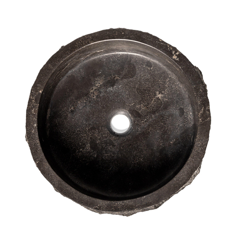 Wiesbaden Raw Waskom rond hamerslag - 40x12cm hardsteen gezoet SW110884