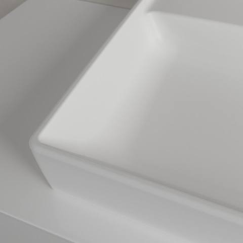 Villeroy & Boch Collaro meubelwastafel - 100x47cm - met overloop - 1 kraangat CeramicPlus - Stone White (mat wit) SW358325