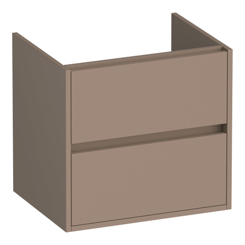 BRAUER Adore meuble sous-lavabo - 60x46x55cm - 2 tiroirs à fermeture douce - sans poignées - 1 découpe pour siphon - moka mat SW1204157