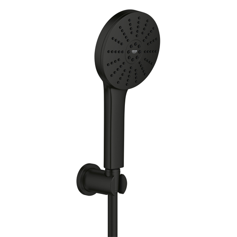 GROHE Vitalio Joy 120 badset - 12cm - 3 standen - slang 175cm - 7 l/min - mat zwart SW1522135