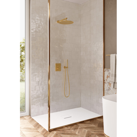Villeroy & Boch Universal Showers regendouche arm - 408mm wand rond - Brushed Gold (goud) SW974390