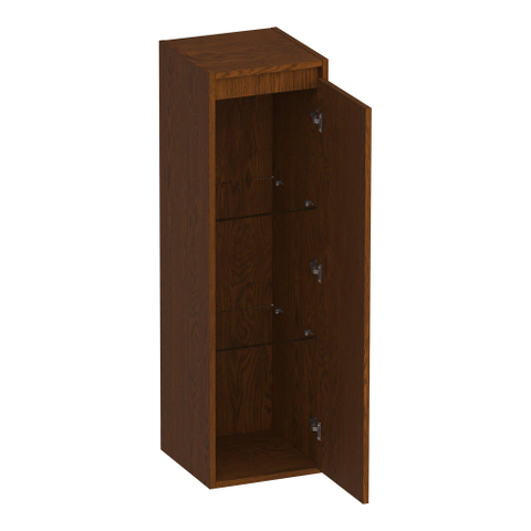 BRAUER Adore badkamerkast - 120x35x35cm - met 1 deur greeploos rechtsdraaiend lamellen eiken bruin SW1198196