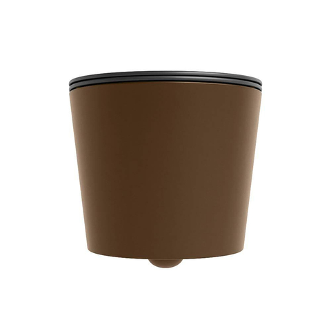 Mondiaz LAVIE hangtoilet – spoelrandloos – 36 x 53 cm – met softclose zitting – Rust (bruin), zitting Dark grey (grijs) SW1208606