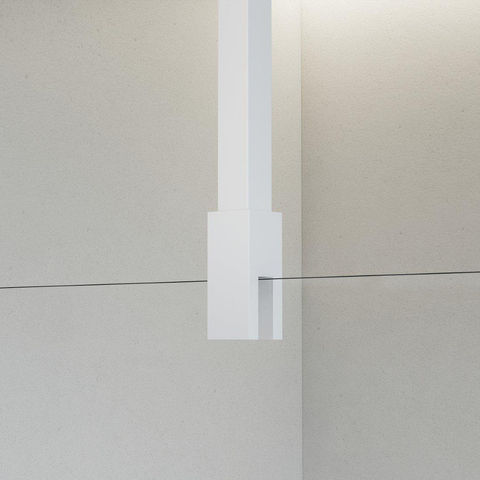 Fortifura Galeria Douche à l'italienne - 100x200cm - Clair - Bras plafond - Blanc mat SW957336