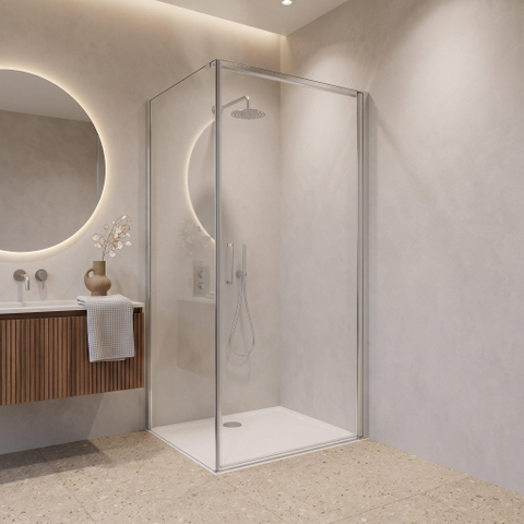 Fortifura Galeria Douchecabine - 90x160x200cm - profiel veiligheidsglas - antikalk - chroom SW1443596